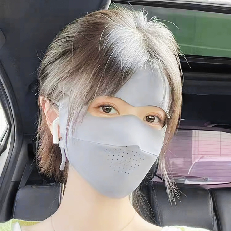 Бесшовная солнцезащитная маска женская летняя ледяная шелковая маска