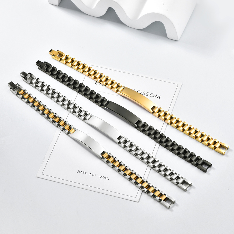 bangles Cross-border Girls Stainless Steel Jewelry Curved Brand Titanium Steel Couple Bracelet for Women in Summer