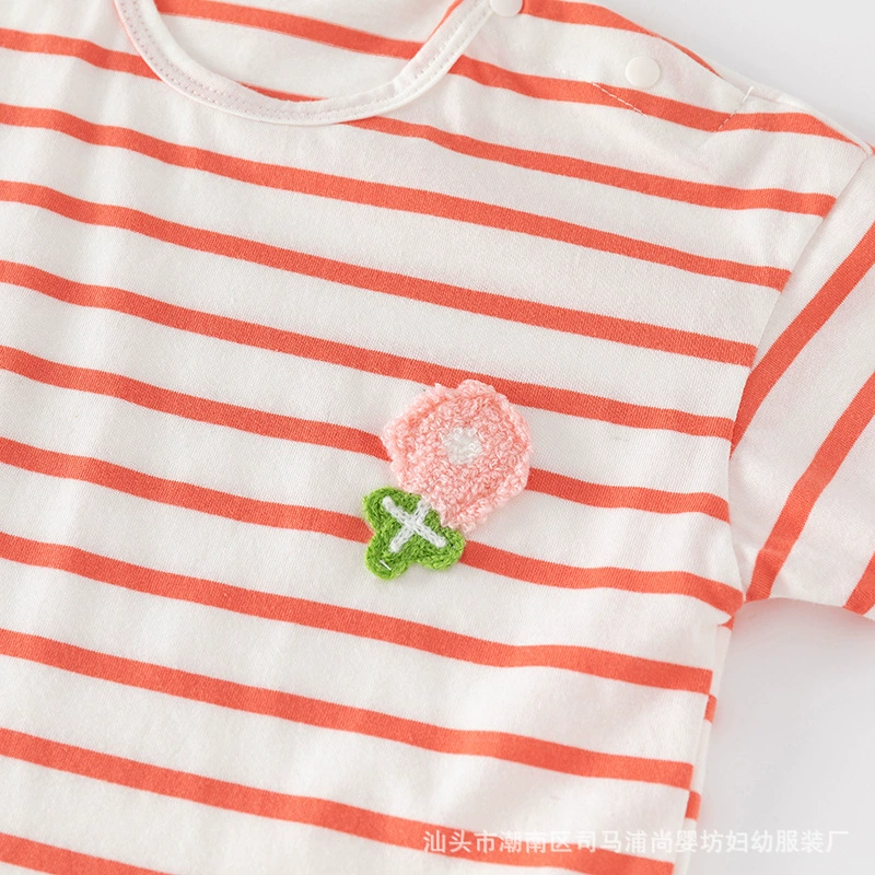 善婴坊 Cotton shorts, trousers, children's set, pijama, with short sleeve, 0-5 years, 1 years