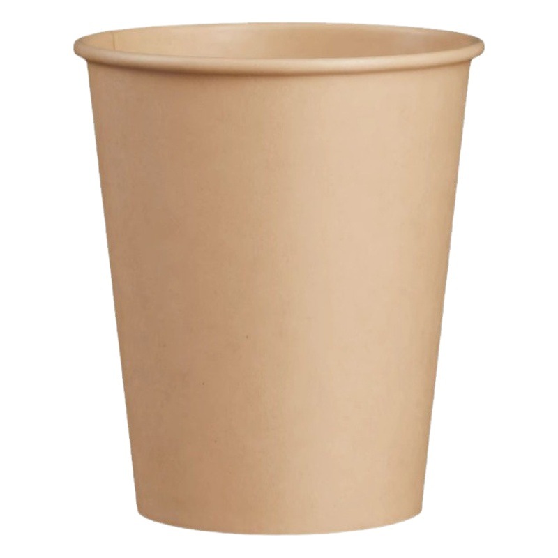 Taza de papel desechable taza de leche de soja personalizada engrosada bebida caliente empaquetada piel de vaca publicidad taza de agua logotipo impreso al por mayor