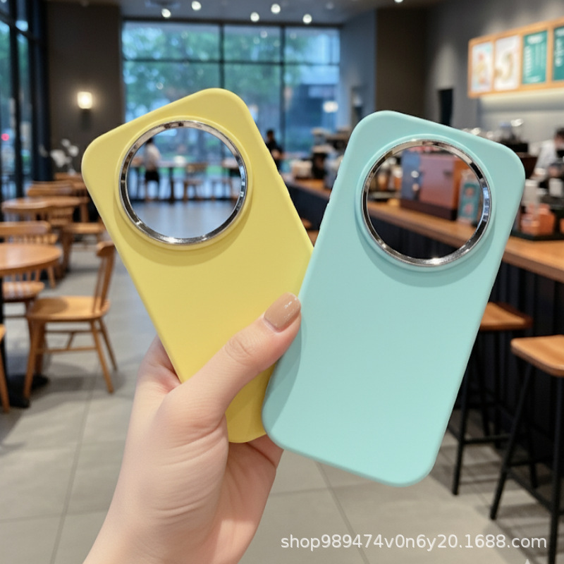 胖墩墩电镀框磨砂素材壳 适用OPPO-A6PRO 大孔全包椭圆TPU手机壳