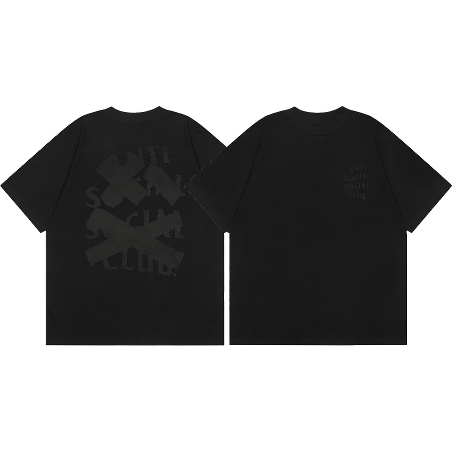 Diferencia de moneda del mercado ASSC CLUB fujiwaro Lightning serie impresa camiseta suelta de manga corta para hombres y mujeres