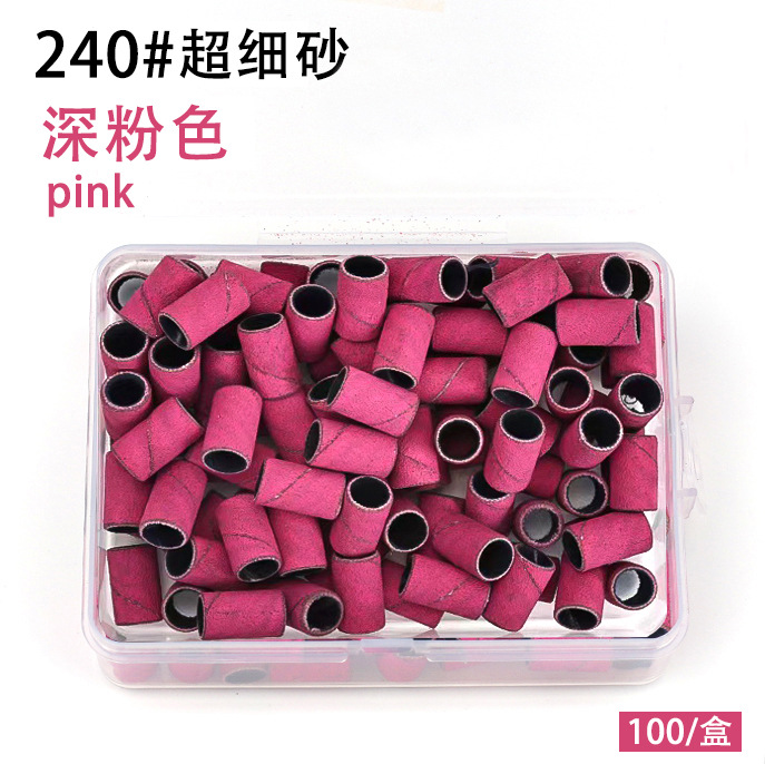 Transfronterizo nuevo clavo cabeza de molienda anillo de arena máquina de pulir eléctrica clavo anillo de molienda negro y blanco multi-color caja de montaje cojinete