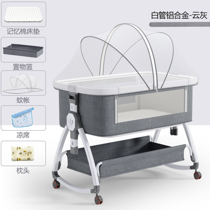 Venta al por mayor cuna recién nacido cama costura cama grande bebé cama para niños cama bb cuna cama multifuncional móvil plegable