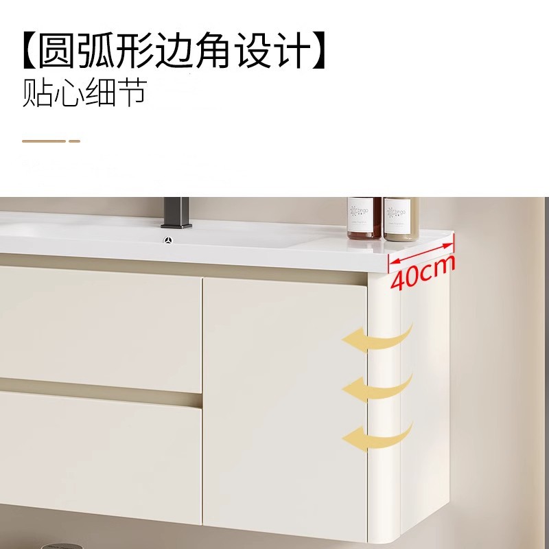 Profundidad de 40cm de ancho panal de abeja muy estrecha larga combinación de gabinete de baño tipo pequeño gabinete de cerámica integral de borde estrecho