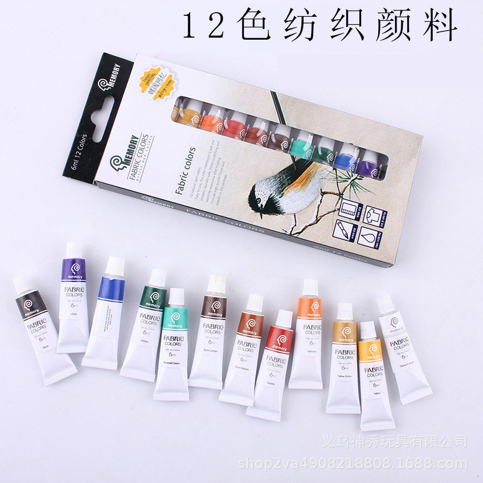 1 traje 12 color textil fibra de pigmento pintura pintada a mano de bricolaje pintado a mano zapatos de lona graffiti pintura impermeable