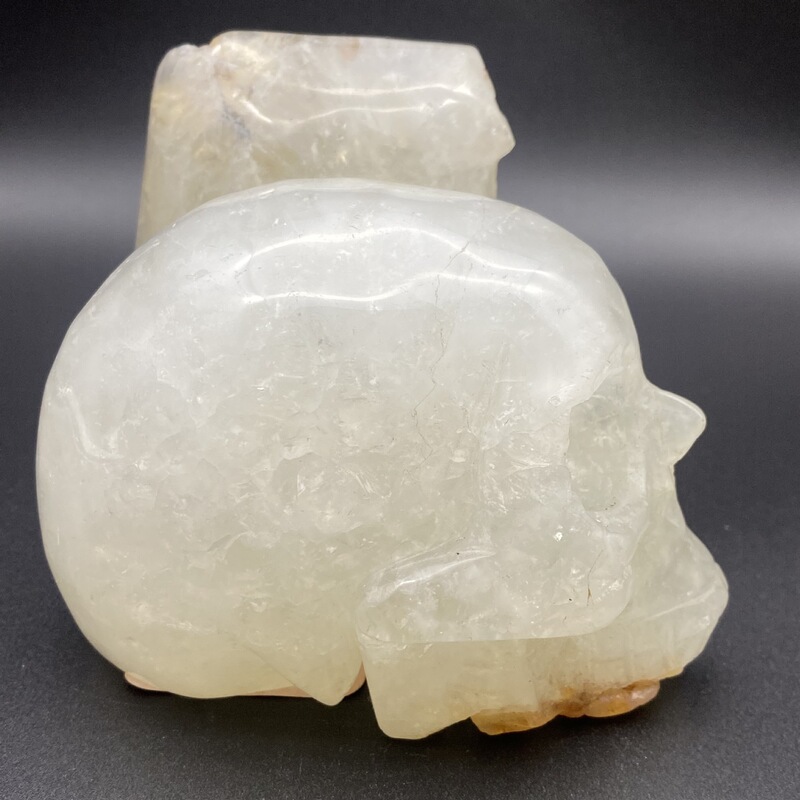 天然水晶头骨骷髅头精品水晶雕刻件桌面摆件手工雕刻件装 图 6