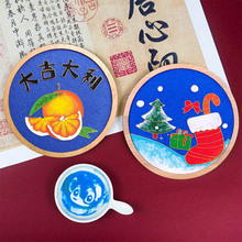 圣诞节掐丝珐琅画手工diy材料包杯垫非遗初学者团建活动社区手作