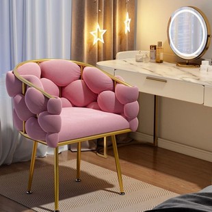 Makeup Chair Home Room Backrest Simple Nail Art Petal Stool Light Luxury High-grade Girl's Bedroom Dresser Chair