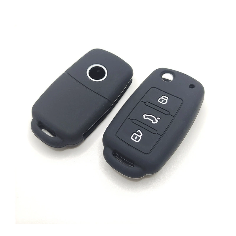 Подходит для Volkswagen Sagitar, Skoda Bora, Golf Polo, силиконовый защитный чехол для автомобильных ключей, полная защита.