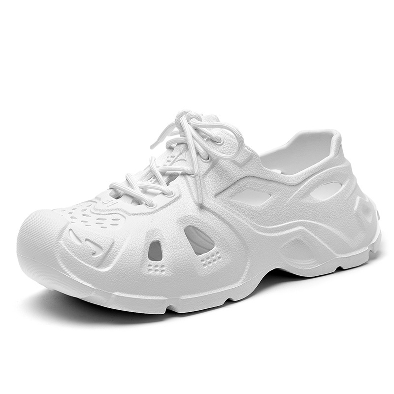 Zapatos de agujero de correa de coco para hombres y mujeres en verano, sandalias de mierda para hombres, zapatos de playa grandes