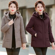 中年妈妈棉衣女冬款新款韩版宽松棉服立领小个子保暖面包服外套
