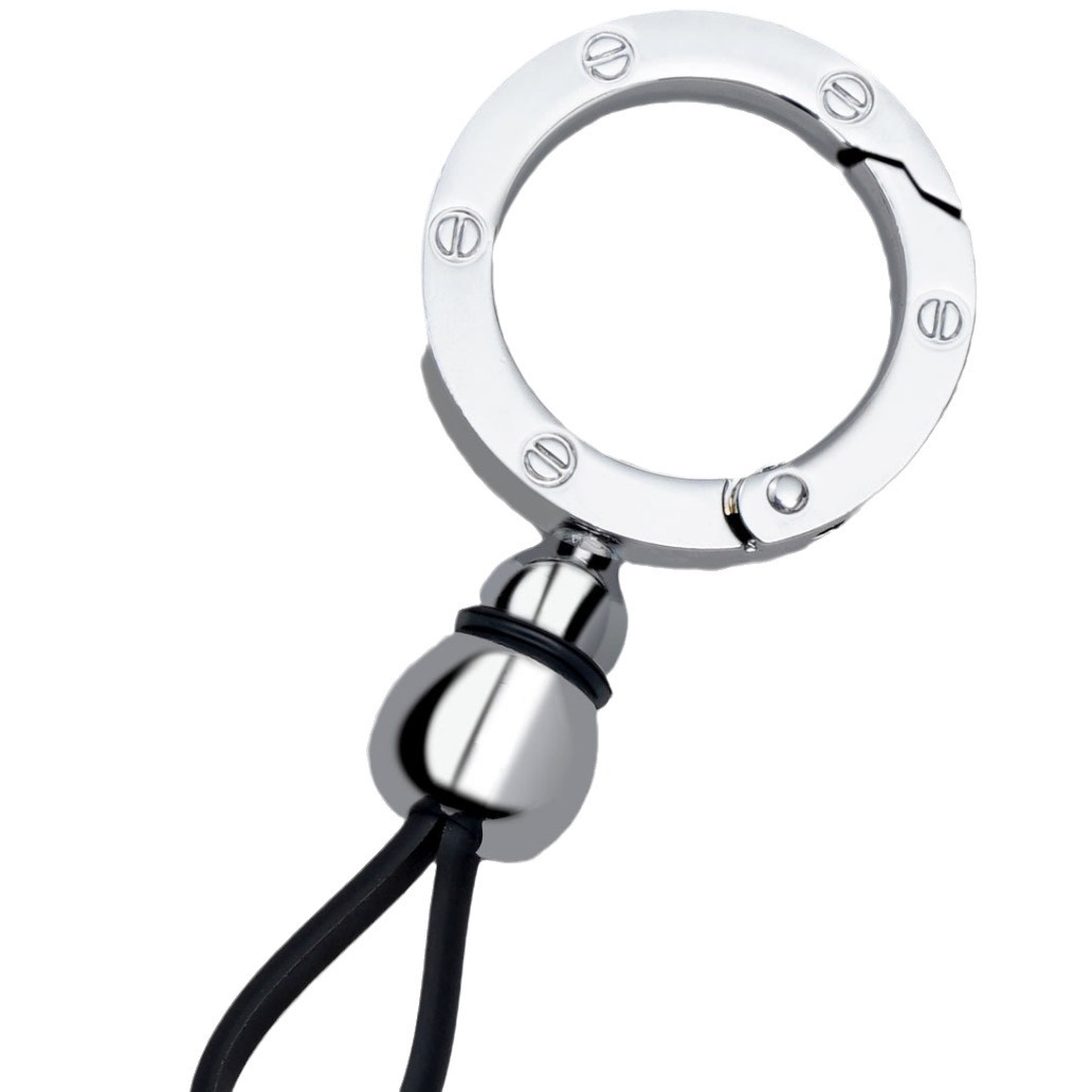 Nuevo llavero del coche de los hombres de negocios simple llavero personalizado estándar doble cuerda de cuero adecuado para todo tipo de modelos de coches hebilla