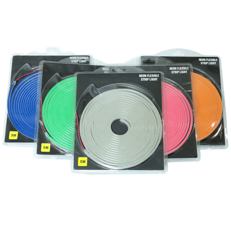 Kit de Tira de Luz LED de Neón Flexible de 12V, Tira de Luz de Silicona de Bajo Voltaje 612, Impermeable para Exteriores, Letrero Luminoso Publicitario