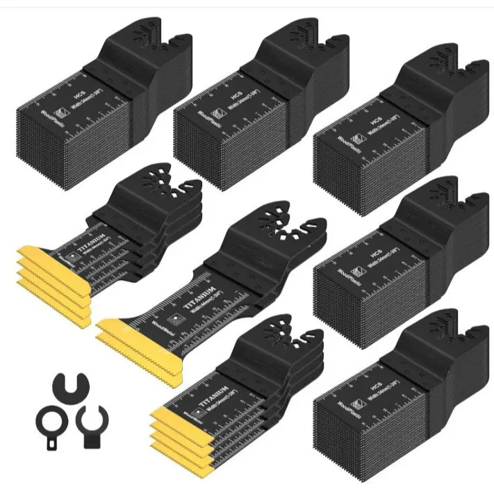 110 件多工具刀片摆动工具刀片,通用钛摆动锯片适用于金属指甲、