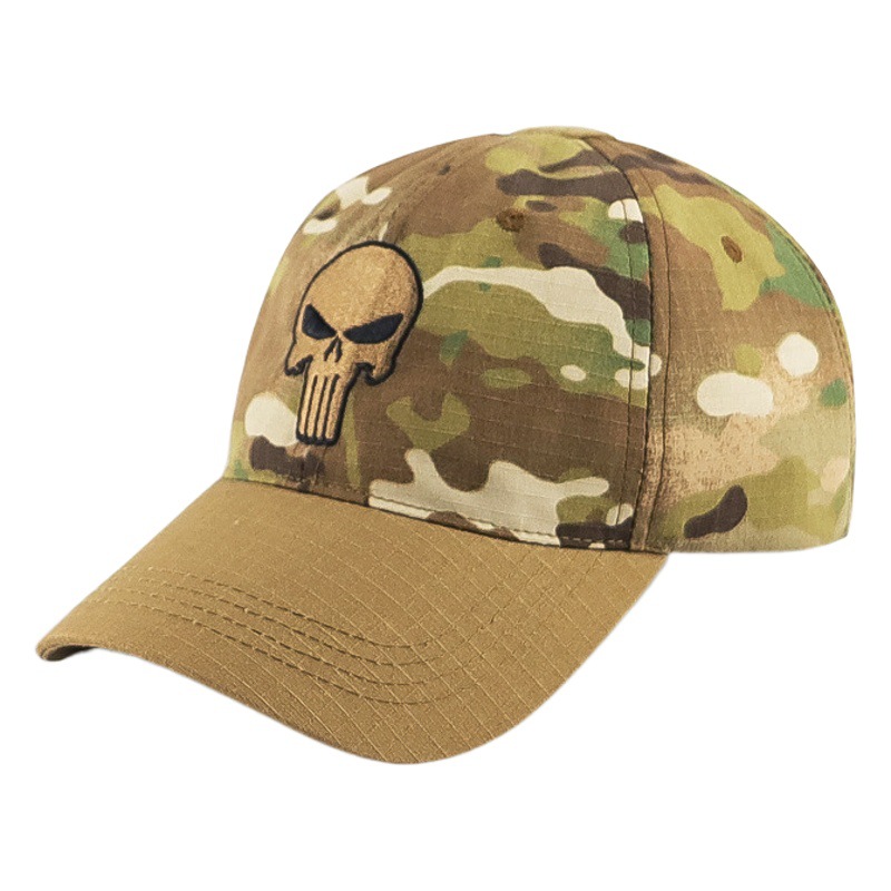 2025 Color-Blocked Embroidered Baseball Cap Mc Camouflage Hat Military Enthusiast Outdoor Gear Sports Cap Cross-Border Supply Sunshade