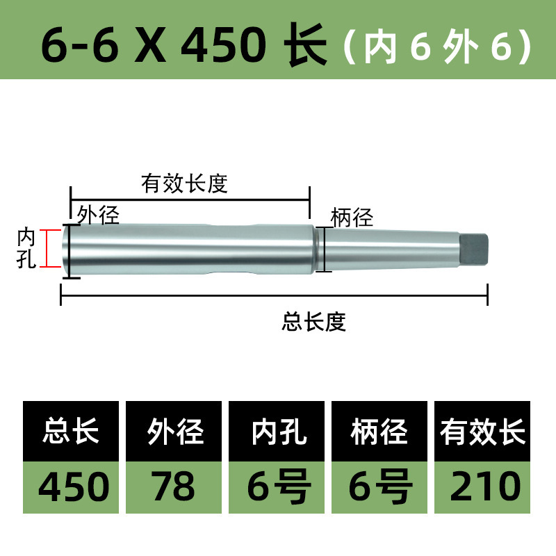 变径套套加长莫氏钻锥机床锥度车床尾座柄钻头套锥柄导2号345中间|undefined
