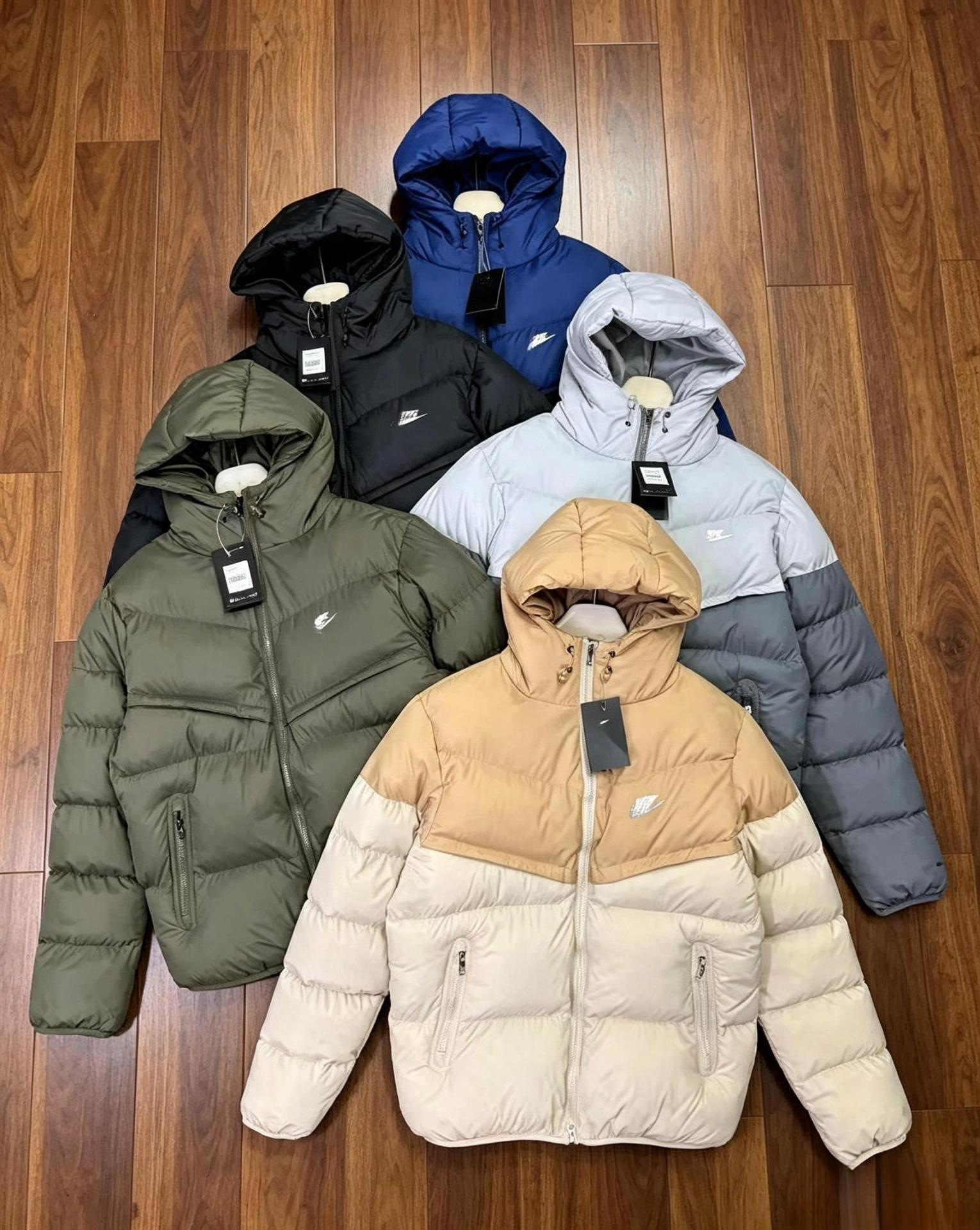 26 Autumn/Winter New Hooded Down Cotton Jacket Storm-FIT Sporty Three-Proof Color-Block Thickened Warm Fashionable Versatile