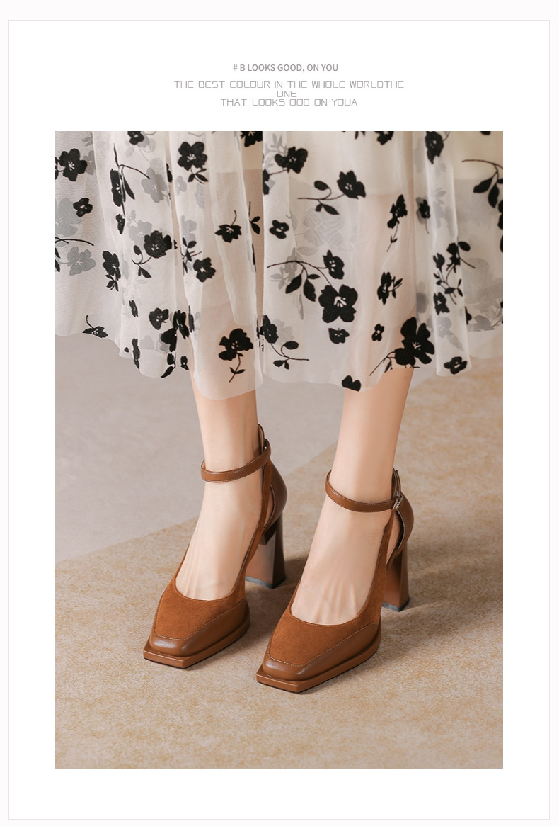 Sandales Y9530 imperméables à plateforme et talon bloc romain, style ajouré sur le côté, nouveauté été, à une bride, polyvalentes et élégantes, idéales pour les déplacements quotidiens et les occasions professionnelles._voghion.com