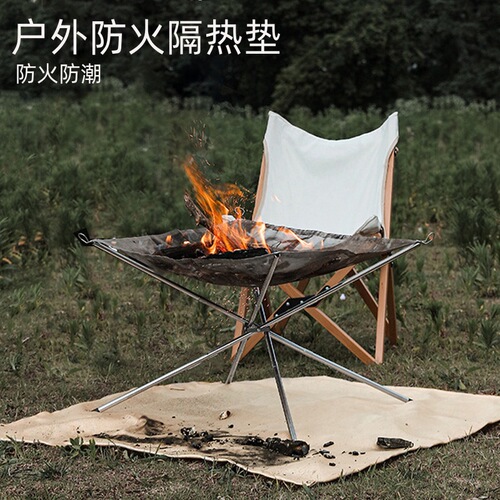 Outdoor camping mat insulation mat fire-extinguishing blanket picnic mat floor mat moisture-proof mat fiberglass high temperature resistant flame retardant cloth