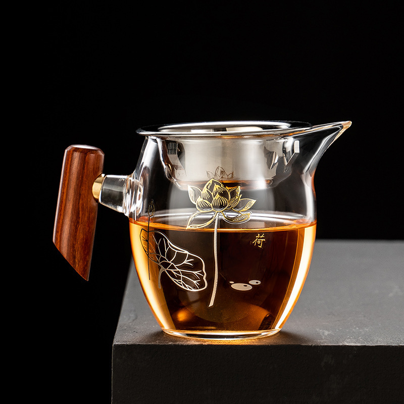 페어 컵 - 연꽃 + 스테인레스 스틸 차 배수구