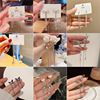 Fashionable earrings, advanced silver needle, silver 925 sample, high-quality style