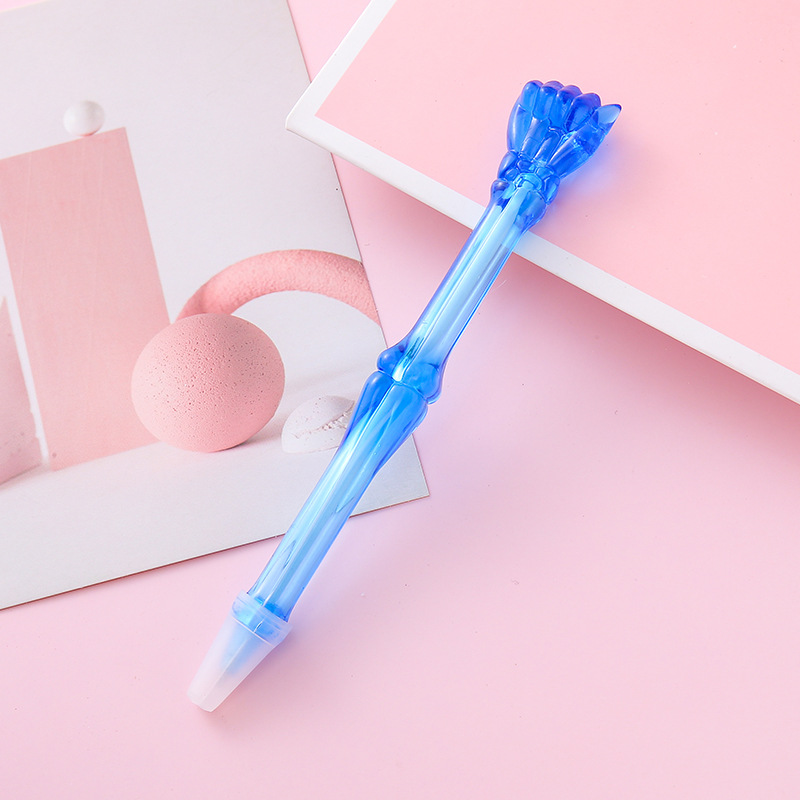 Bolígrafo transparente para dedos Papelería creativa Bolígrafo de modelado de gestos Premios de estudiantes Regalo de oficina Bolígrafo de firma aceitoso