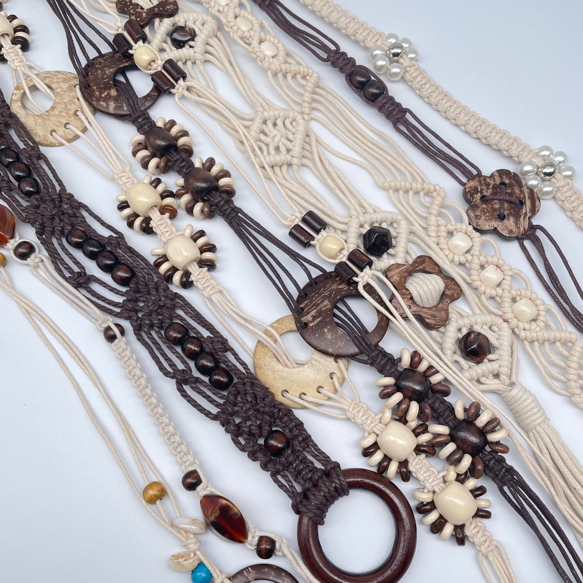 波西米亚复古民族风编织腰绳裙子复古休闲装饰腰链百搭收腰配饰