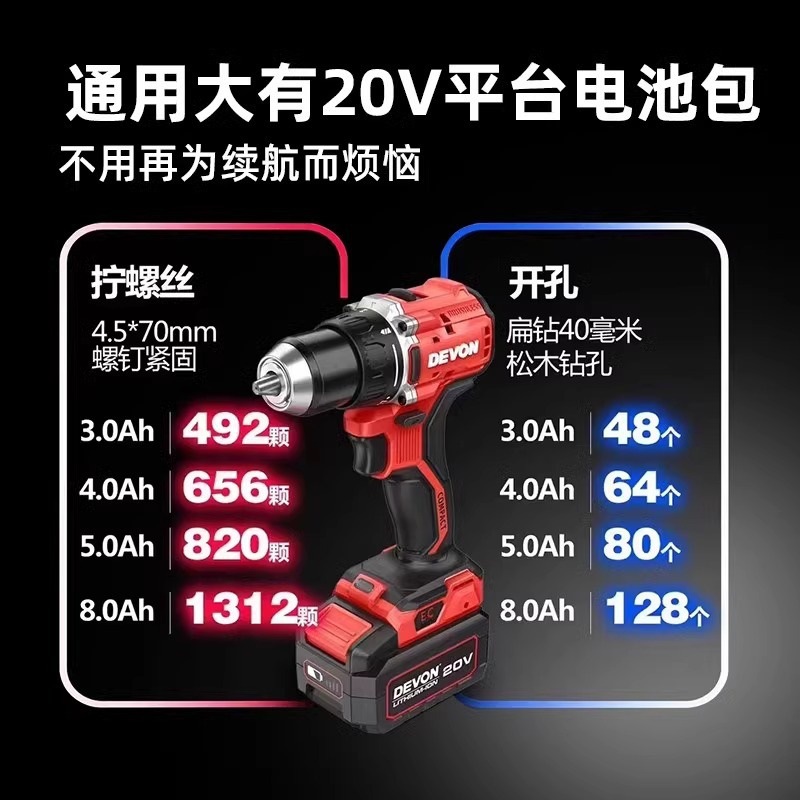 /无刷充电手钻5203锂电电钻转冲击钻5205电动螺丝刀工具