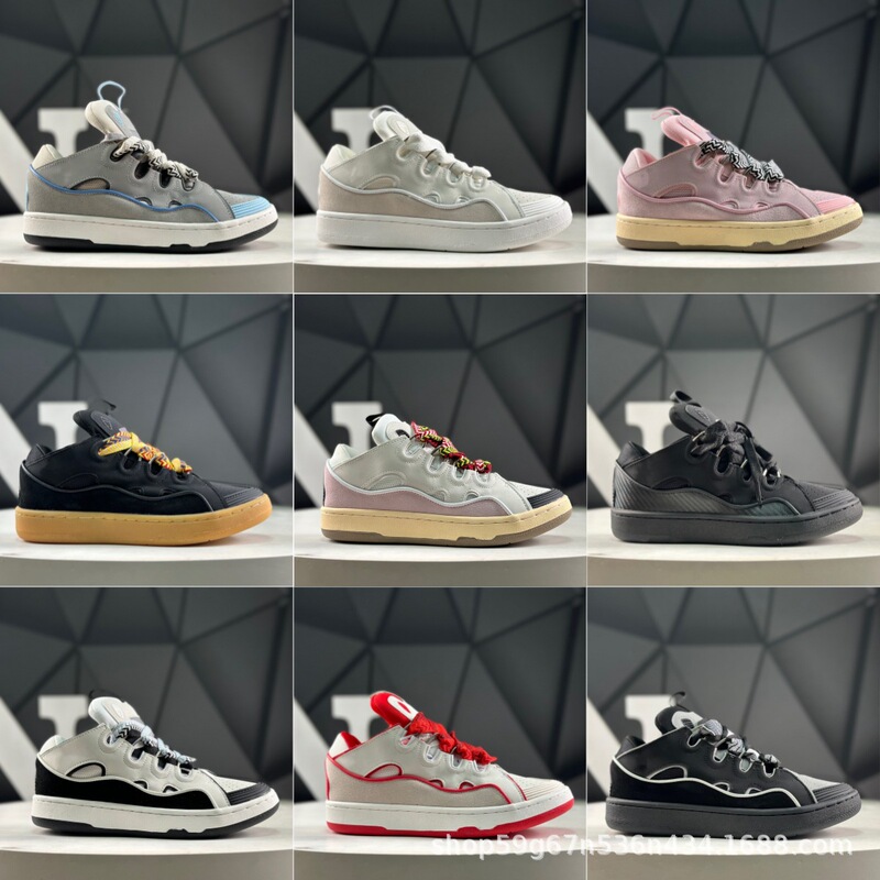 Cross-Border Export Putian Lanvin Leather Splicing Lace-Up Curb Dad Shoes Sports Casual Versatile Shoes Retro Sneakers Cross-Border Export Putian Lanvin Leather Splicing Lace-Up Curb Dad Shoes Sports Casual Versatile Shoes Retro Sneakers