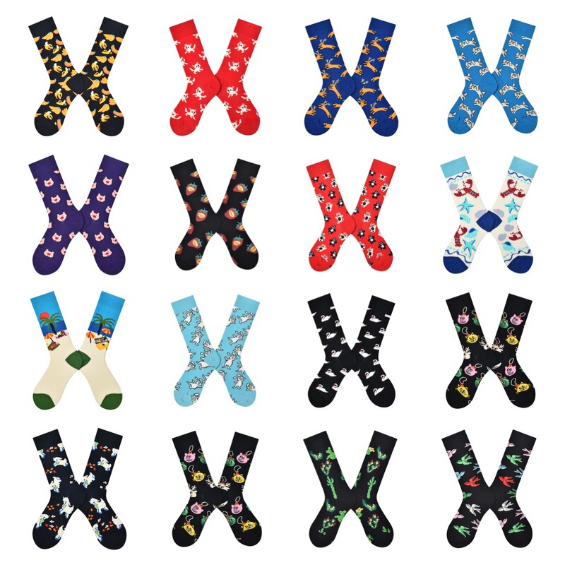 Cross-Border New Products 2025 Couple Trendy Socks French Elegant Oil Painting Style Combed Cotton Socks Anti-Pilling Trendy Socks Cross-Border New Products 2025 Couple Trendy Socks French Elegant Oil Painting Style Combed Cotton Socks Anti-Pilling Trendy Socks
