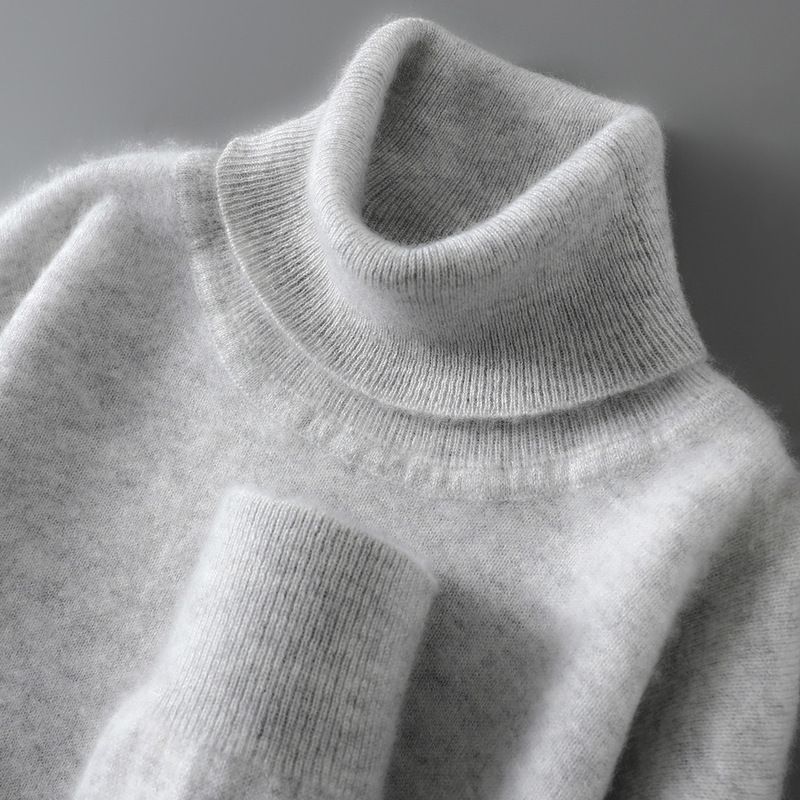 100% Pure Wool Sweater Men's Turtleneck Pullover Business Pullover Sweater Autumn and Winter New Loose Knitted Bottoming Cashmere Sweater 100% Pure Wool Sweater Men's Turtleneck Pullover Business Pullover Sweater Autumn and Winter New Loose Knitted Bottoming Cashmere Sweater