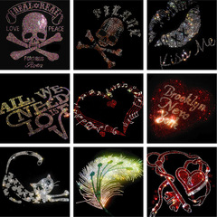 跨境服裝燙鑽貼定製女裝燙鑽燙圖輔料衣服燙鑽飾品加工廠批發