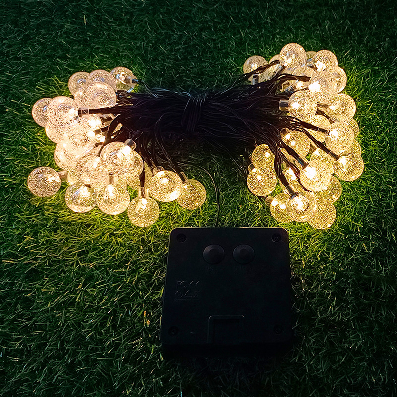 户外防水太阳能led气泡泡球灯串彩灯闪灯串灯满天星氛围装饰灯