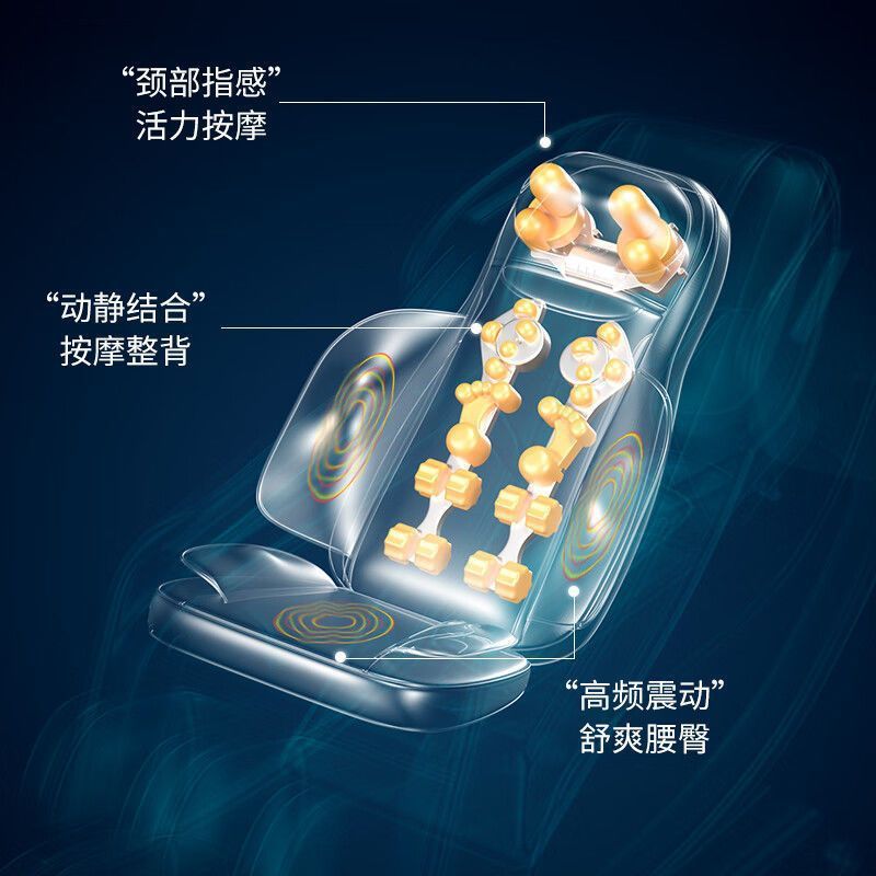 多功能家用全自动按摩靠垫颈椎腰背部电动按摩肩颈揉捏小型按摩椅|undefined