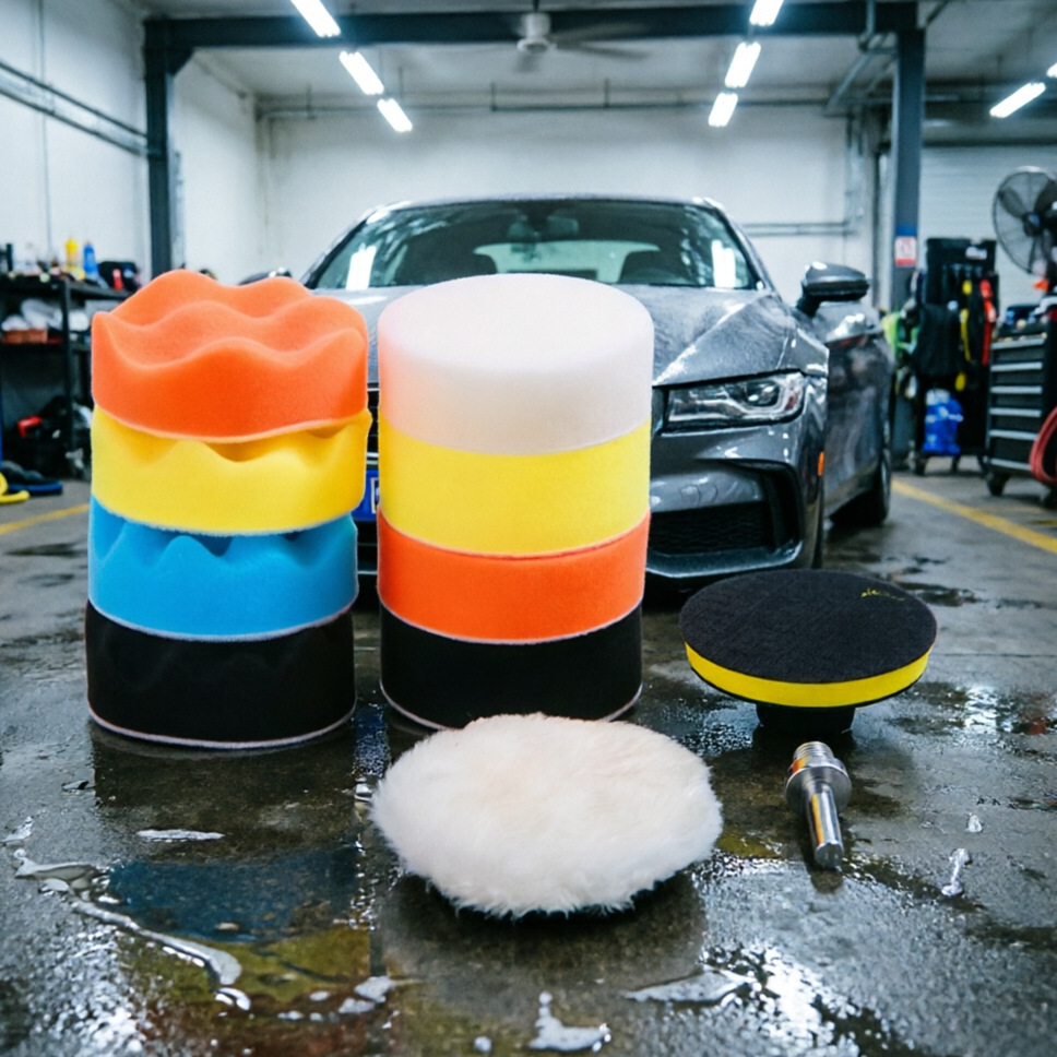 광택 및 왁싱 스펀지 패드 11종 세트 자동차 미용 광택 패드 스펀지 도구 광택 패드 왁싱 울 패드