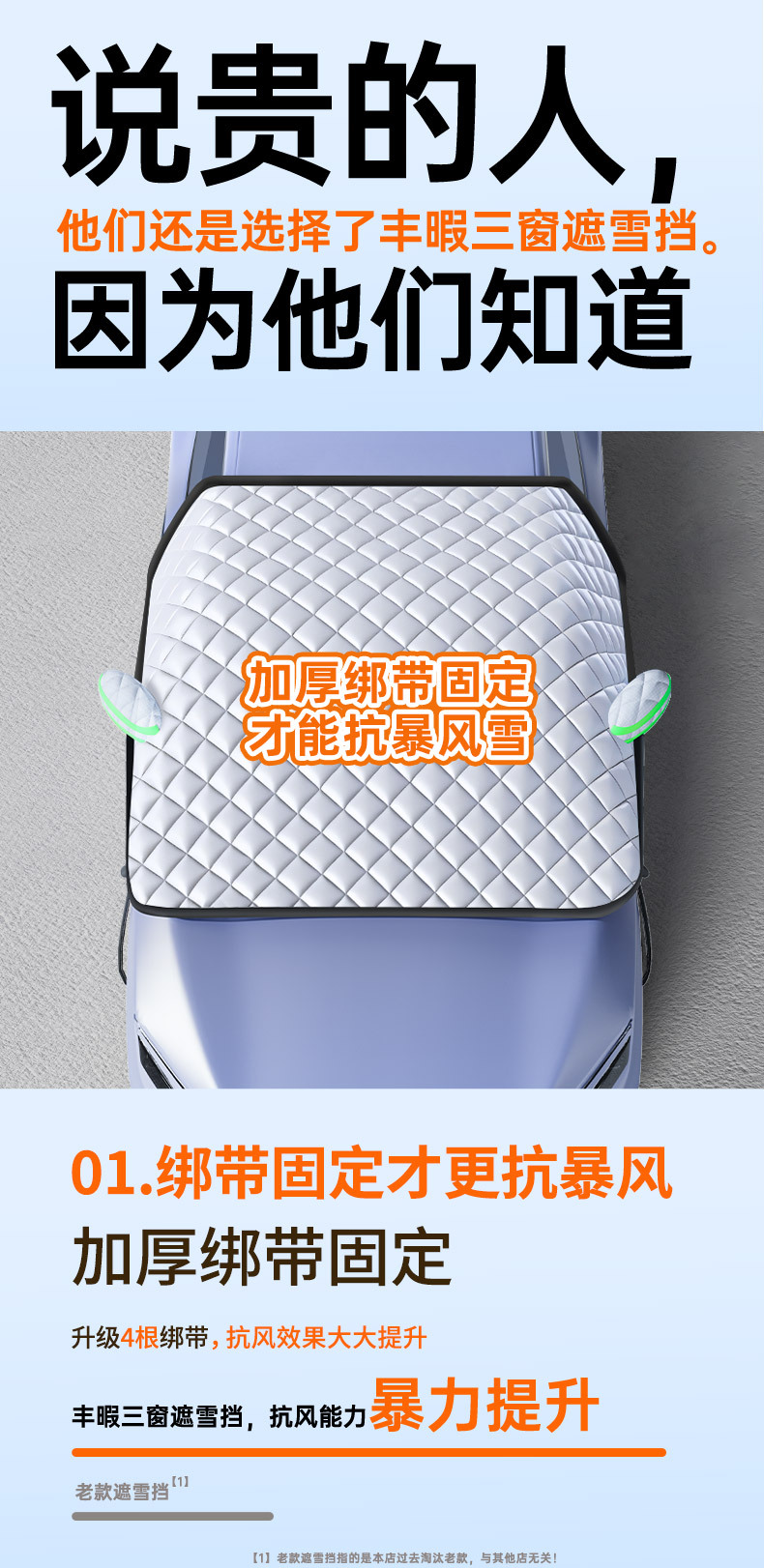 Suitable for Ideal L6/L7/L8/L9/One Car Front Windshield Anti-Frost Cover to Cover Snow and Add Cotton and Thickening
