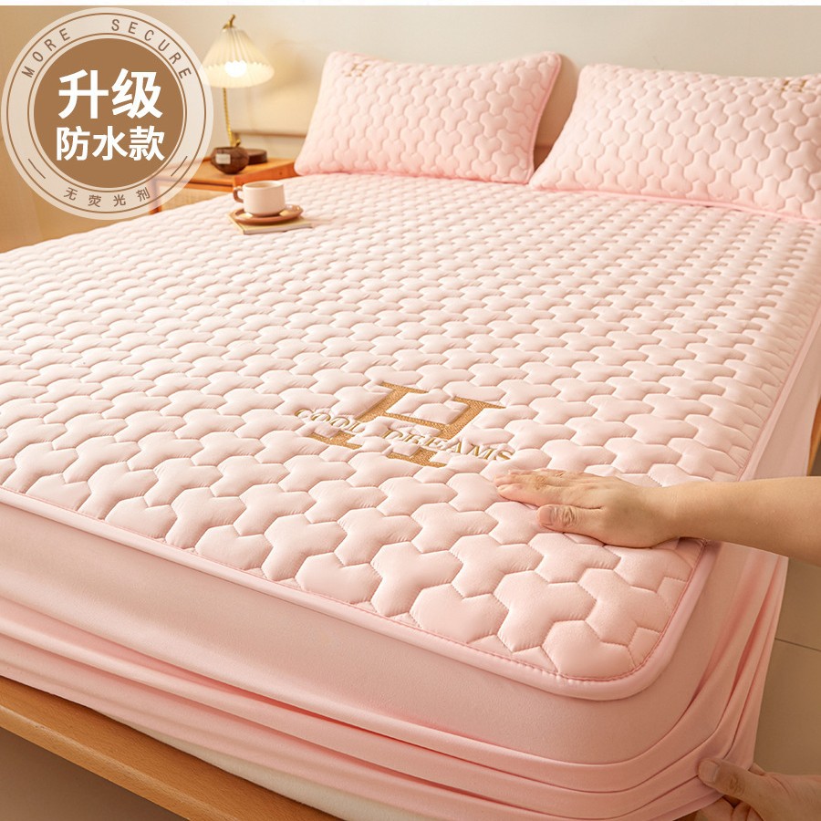 Colcha impermeable acolchada Colcha de cama engrosada de una pieza Cubierta de cama con todo incluido Cubierta protectora de colchón 2025 Nuevo Four Seasons Universal