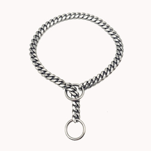 3.0 line 10MM wide stainless steel encrypted P chain small and medium pet dog chain dog collar riot control chain