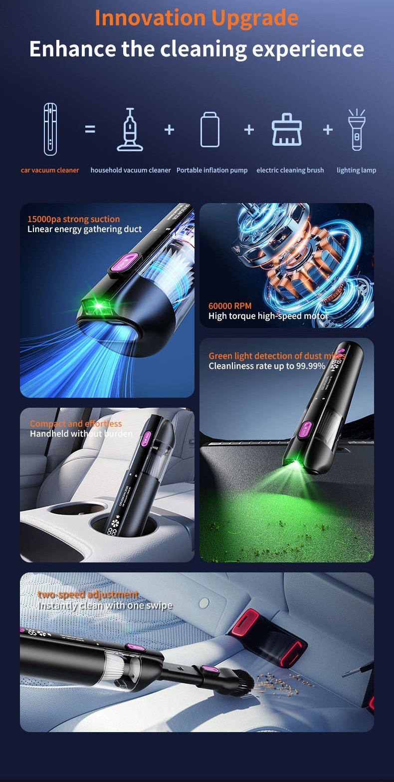 New Car Vacuum Cleaner, Multifunctional, Powerful, Wireless, Super Suction, Handheld, Small, Household, High Power