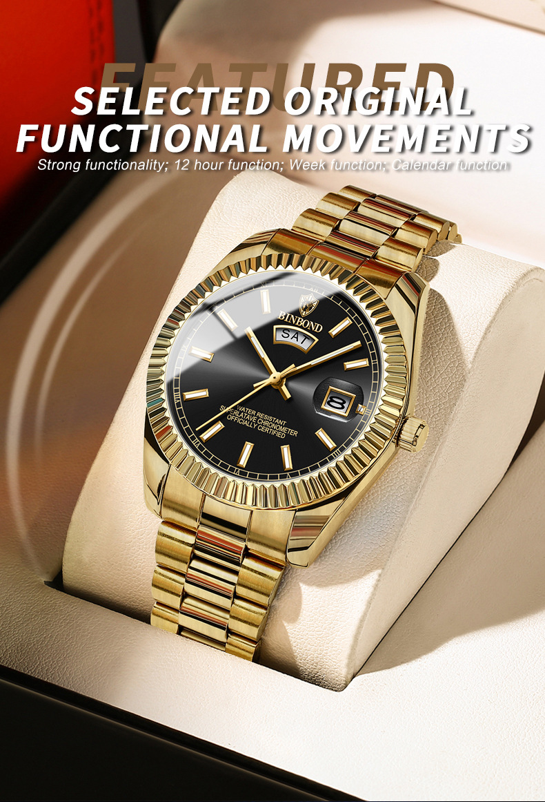 Neue Uhr Log-Uhr Herren Stahlarmband Wasserdicht Lässig Klassisch Doppelkalender Nachtleuchtende Herrenuhr Einfache und prächtige Herrenuhr_voghion.com