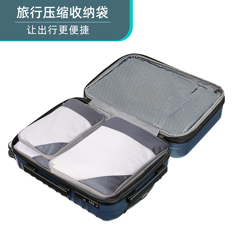 Viaje plegable bolsa de almacenamiento traje de malla visual equipaje trolley caso organizador bolsa