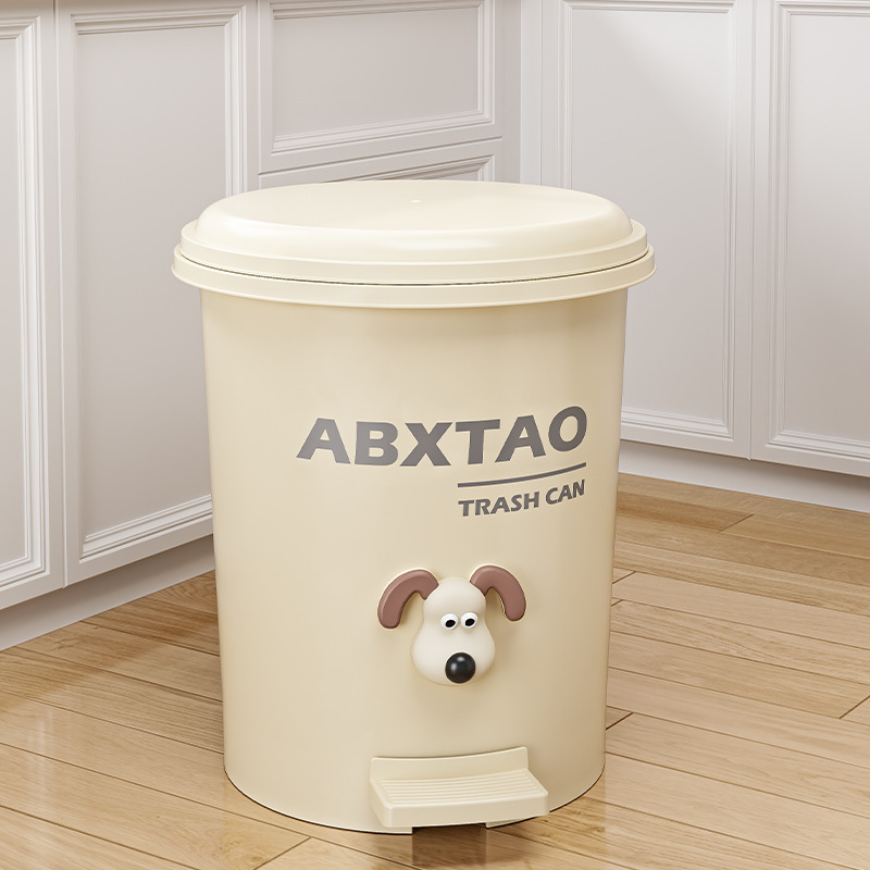 Household Trash Can with Lid, Large Capacity, Foot-Pedal Type, Sealed, for Bedroom, Bathroom, Kitchen, Living Room, Wholesale