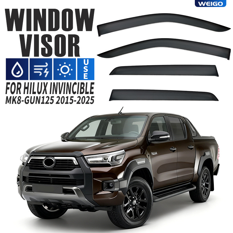 Suitable for Toyota Hilux Invincible Window Visor Rain or Shine Shield (Europe)