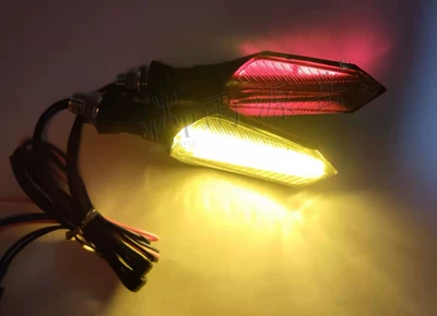 Dönmə işıqları Led Turn Signal Lights - 36-72v-yellow-and-red-running-water-pair