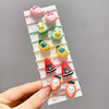 Children's elastic hair rope with pigtail, cartoon cute hairpins, hair accessory, no hair damage