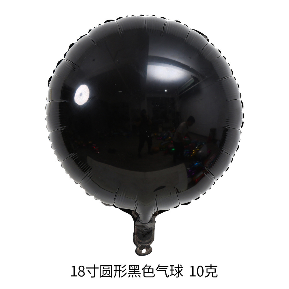 Globo negro redondo de 18 pulgadas