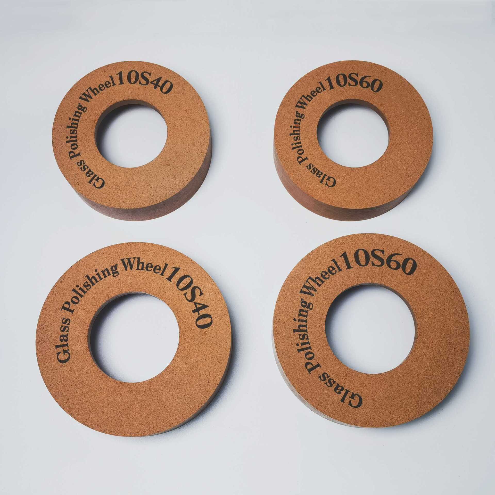 国产高品质抛光轮10S水松轮磨边机耗材玻璃底边倒角抛光专用磨轮