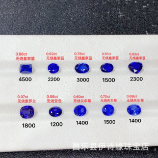 Natural non-burnt royal blue cornflower sapphire color-changing sapphire 50-90 points but not a big card