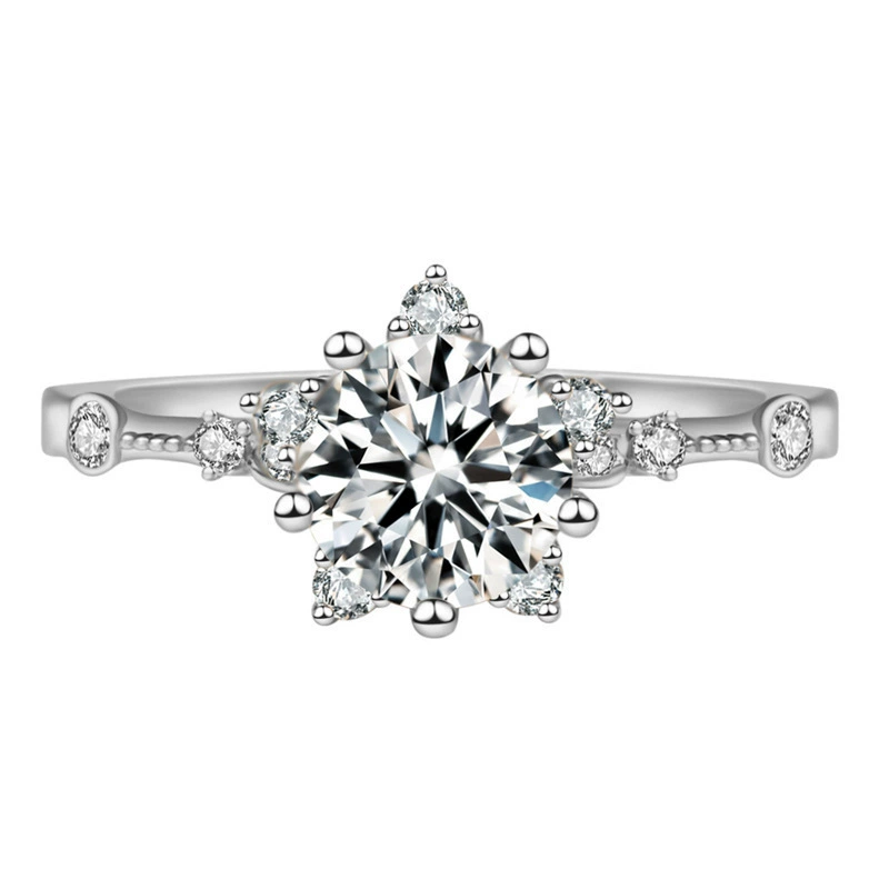 Adjustable wedding ring, 1‑carat style, light‑luxury design, multiple motif options